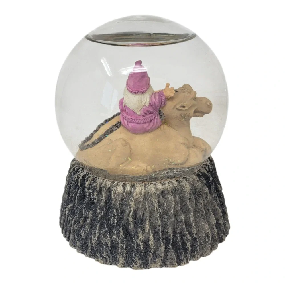 Krystonia Snow Globe Wizard Musical Puff The Magic Dragon‎ Mythical Vintage 80s